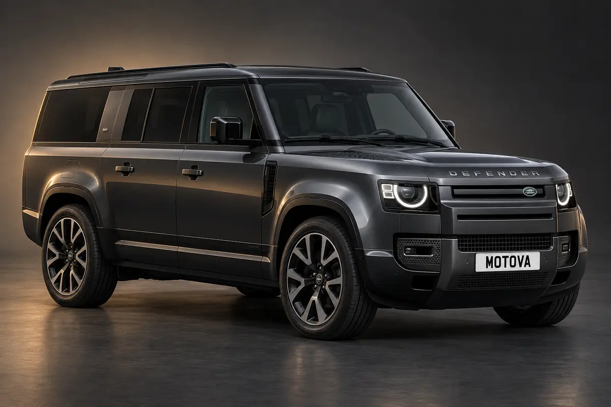 Land Rover Defender 130 available for monthly hire from MOTOVA